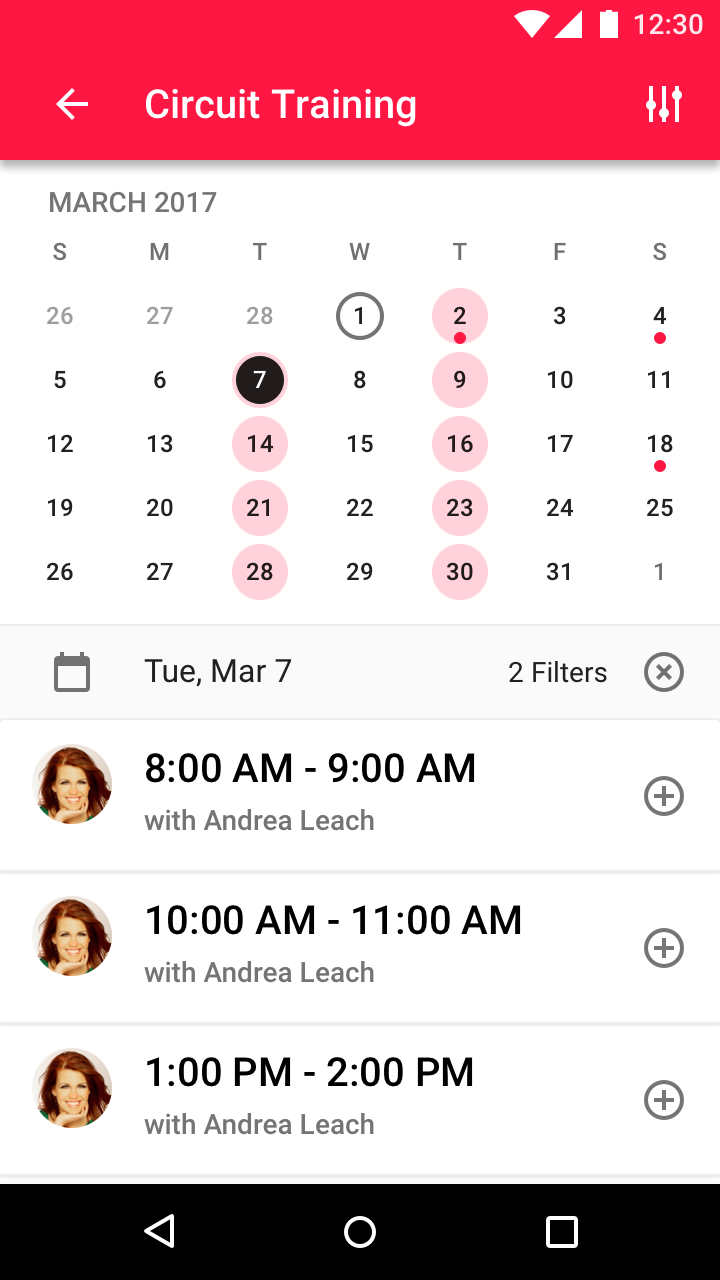 Class Schedule
