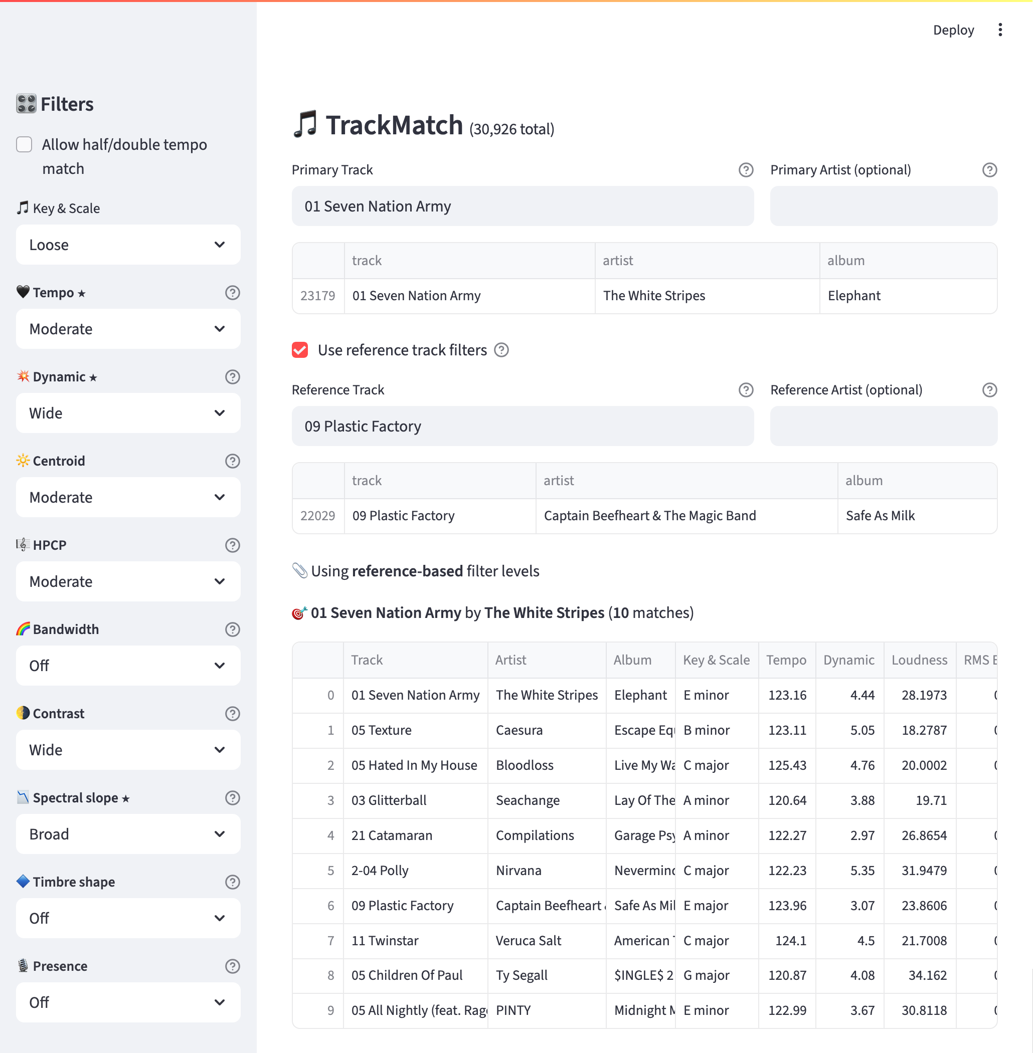 TrackMatch App